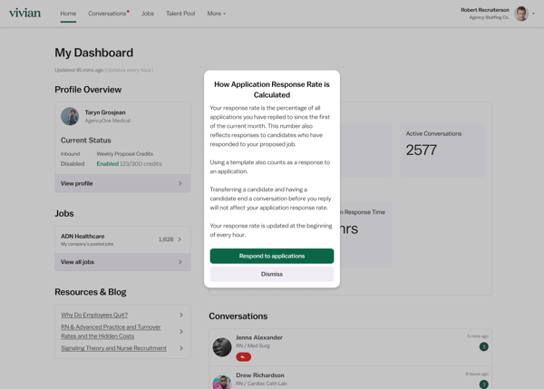 Response Rates and Application Response Time Vivian Health